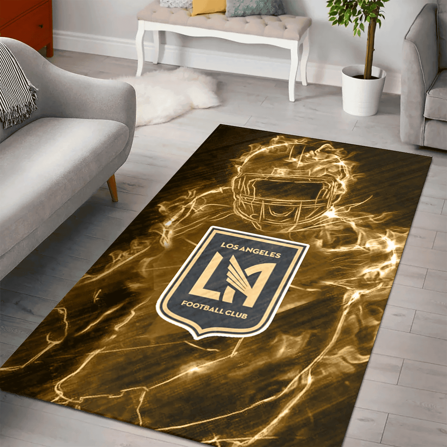 Los Angeles Club Legend 3D Full Print Rectangle Area Rug – Full Print Carpet For Living Room & Bedroom Home Decor