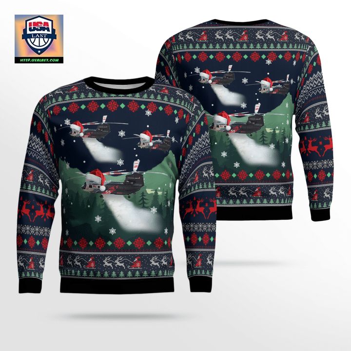 Los Angeles County Fire Department CH-47 Christmas AOP Sweater