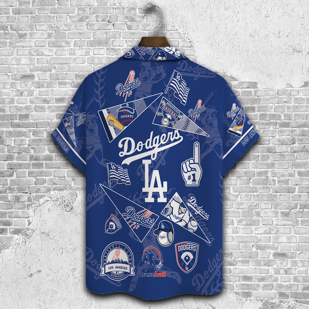 Los Angeles Dodgers #1 Fan Collage Aloha Hawaiian Shirt for Men & Women - Image 3