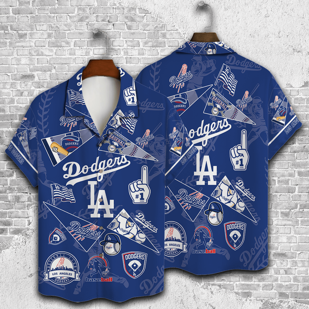 Los Angeles Dodgers #1 Fan Collage Aloha Hawaiian Shirt for Men & Women