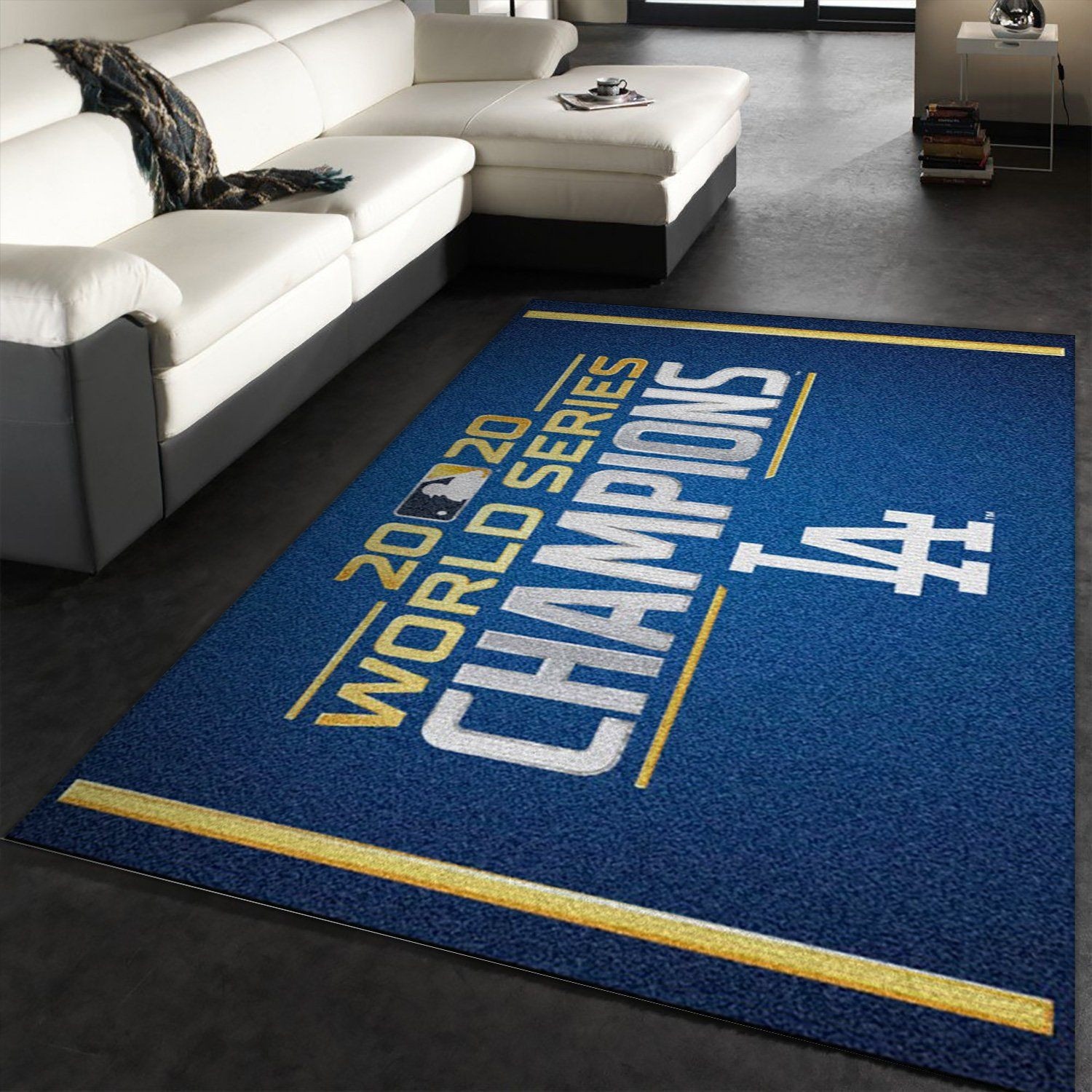 Los Angeles Dodgers 2020 World Series Champions Rug Rectangle Area Rug – Full Print Carpet For Living Room & Bedroom Home Decor