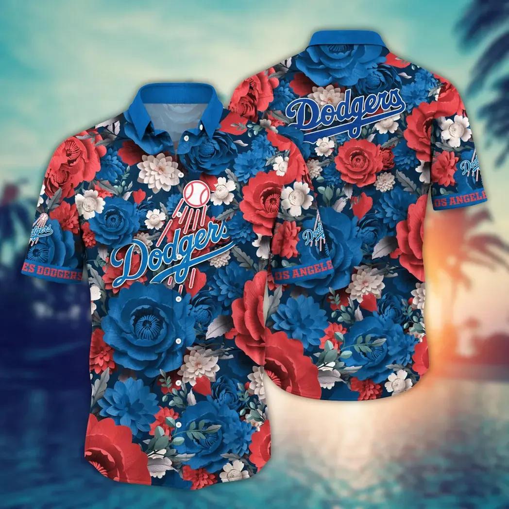 Los Angeles Dodgers Bold Bloom Aloha Hawaiian Shirt for Men & Women