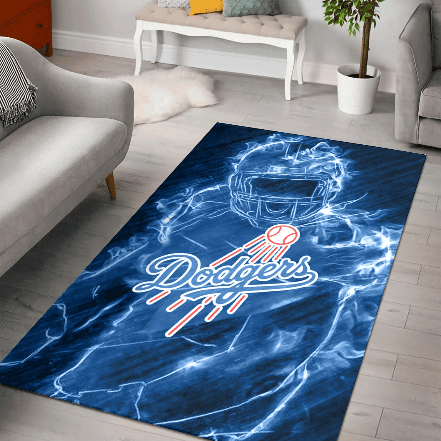 Los Angeles Dodgers Legend 3D Full Print Rectangle Area Rug – Full Print Carpet For Living Room & Bedroom Home Decor