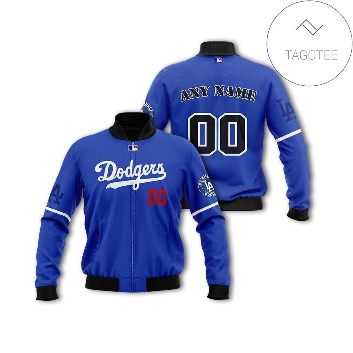 Los Angeles Dodgers Personalized Name Number Blue Bomber Jacket | MLB Team Jacket for Men & Women | Baseball Fan Gift