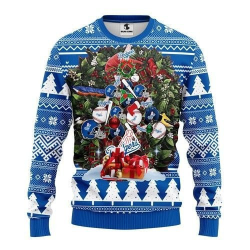 Los Angeles Dodgers Tree Christmas Ugly Christmas Sweater,