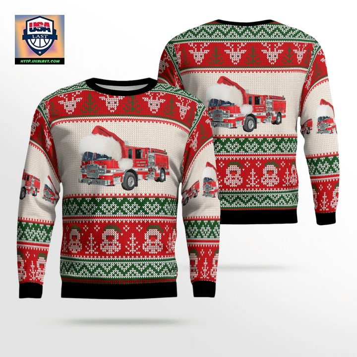 Los Angeles Fire Department Christmas AOP Sweater