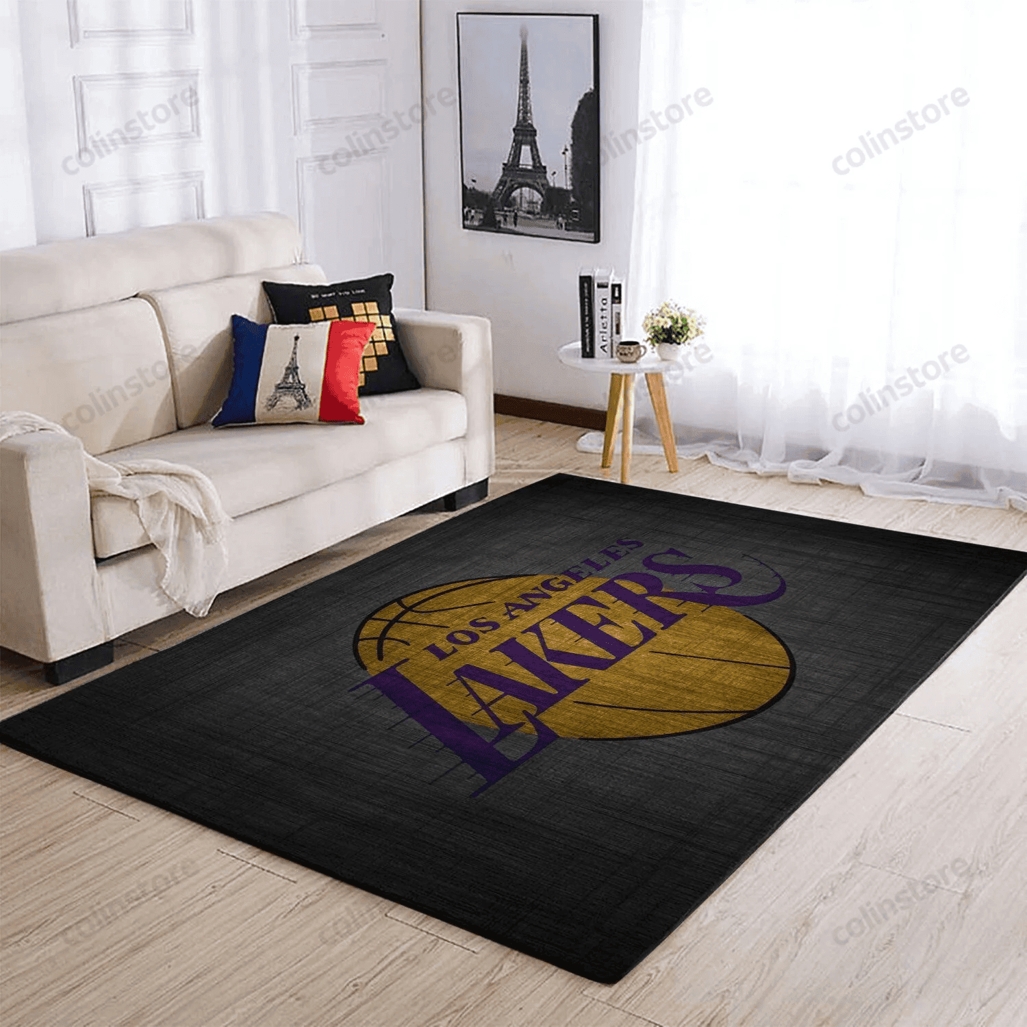 Los Angeles Lakers 3D Rectangle Area Rug – Full Print Carpet For Living Room & Bedroom Home Decor