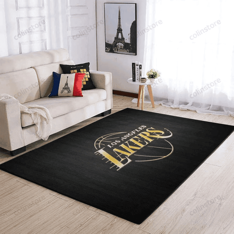 Los Angeles Lakers 3D Rectangle Area Rug – Full Print Carpet For Living Room & Bedroom Home Decor