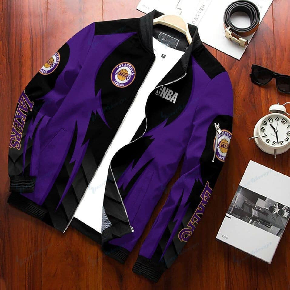Los Angeles Lakers Bomber Jacket | NBA Team Jacket for Men & Women | Basketball Fan Gift