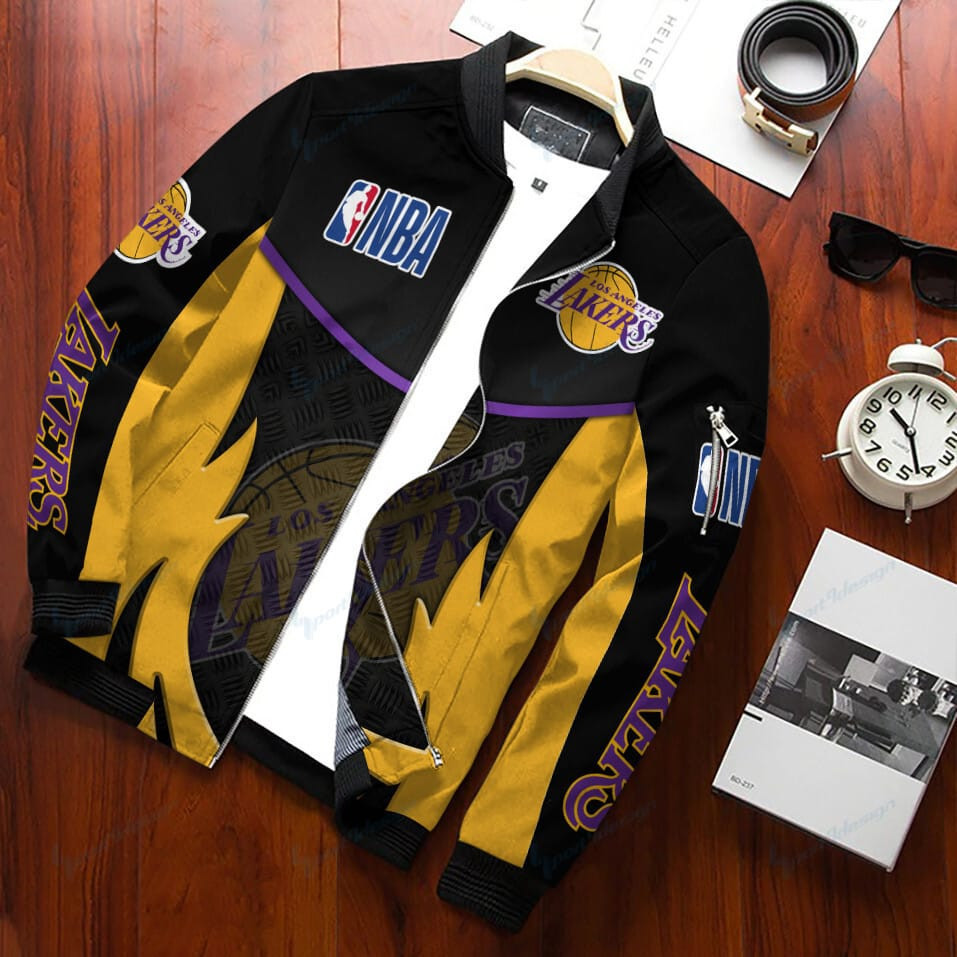 Los Angeles Lakers Bomber Jacket | NBA Team Jacket for Men & Women | Basketball Fan Gift