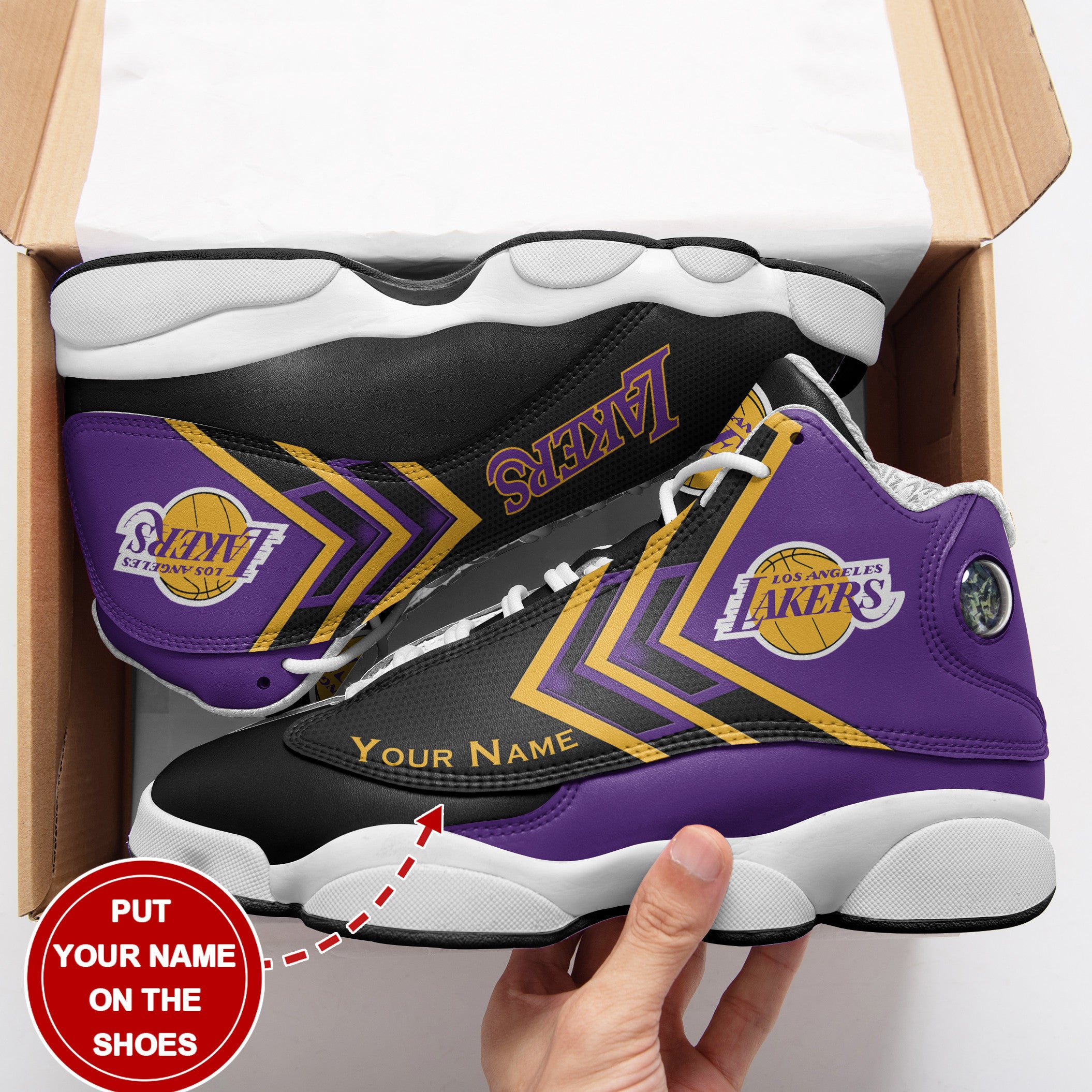 Los Angeles Lakers NFL JD13 Sneakers Shoes for Men & Women | Custom Fan Gift