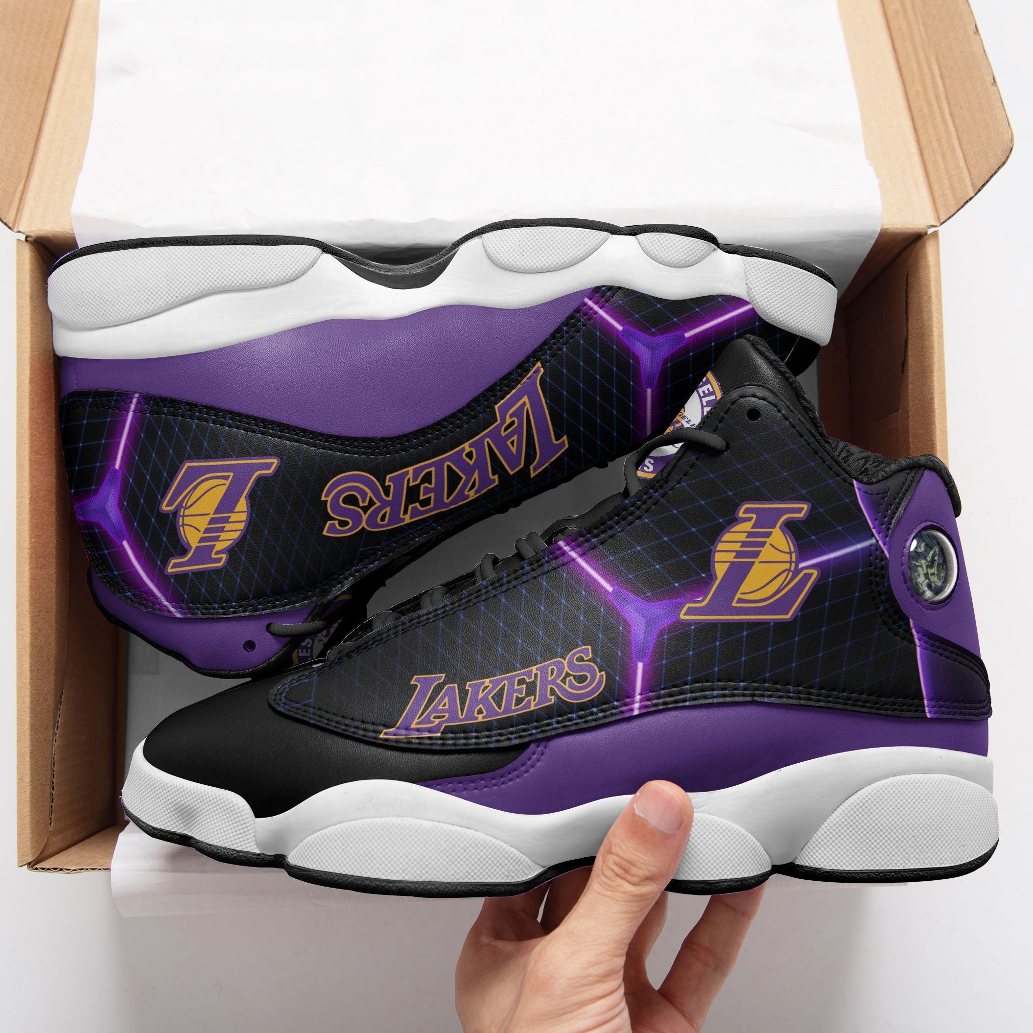 Los Angeles Lakers NFL JD13 Sneakers Shoes for Men & Women | Custom Fan Gift
