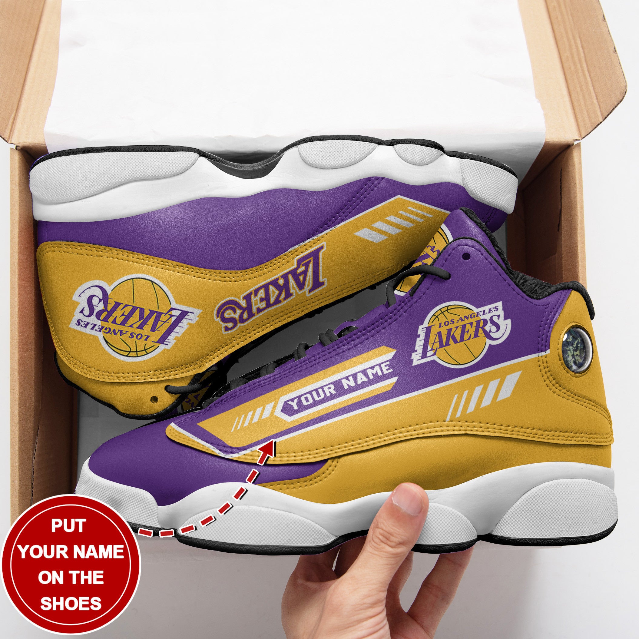 Los Angeles Lakers NFL JD13 Sneakers Shoes for Men & Women | Custom Fan Gift