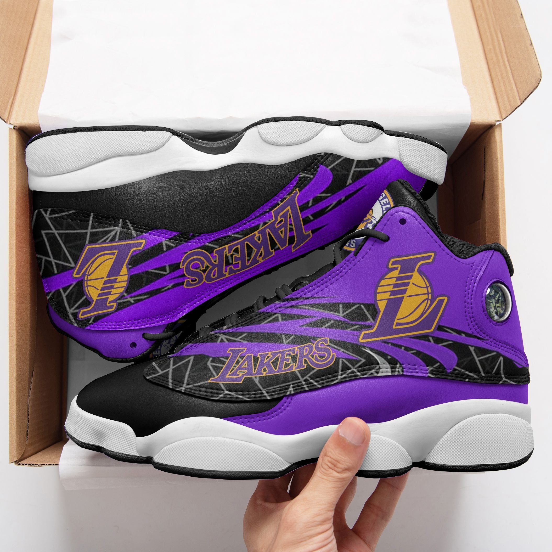 Los Angeles Lakers NFL JD13 Sneakers Shoes for Men & Women | Custom Fan Gift