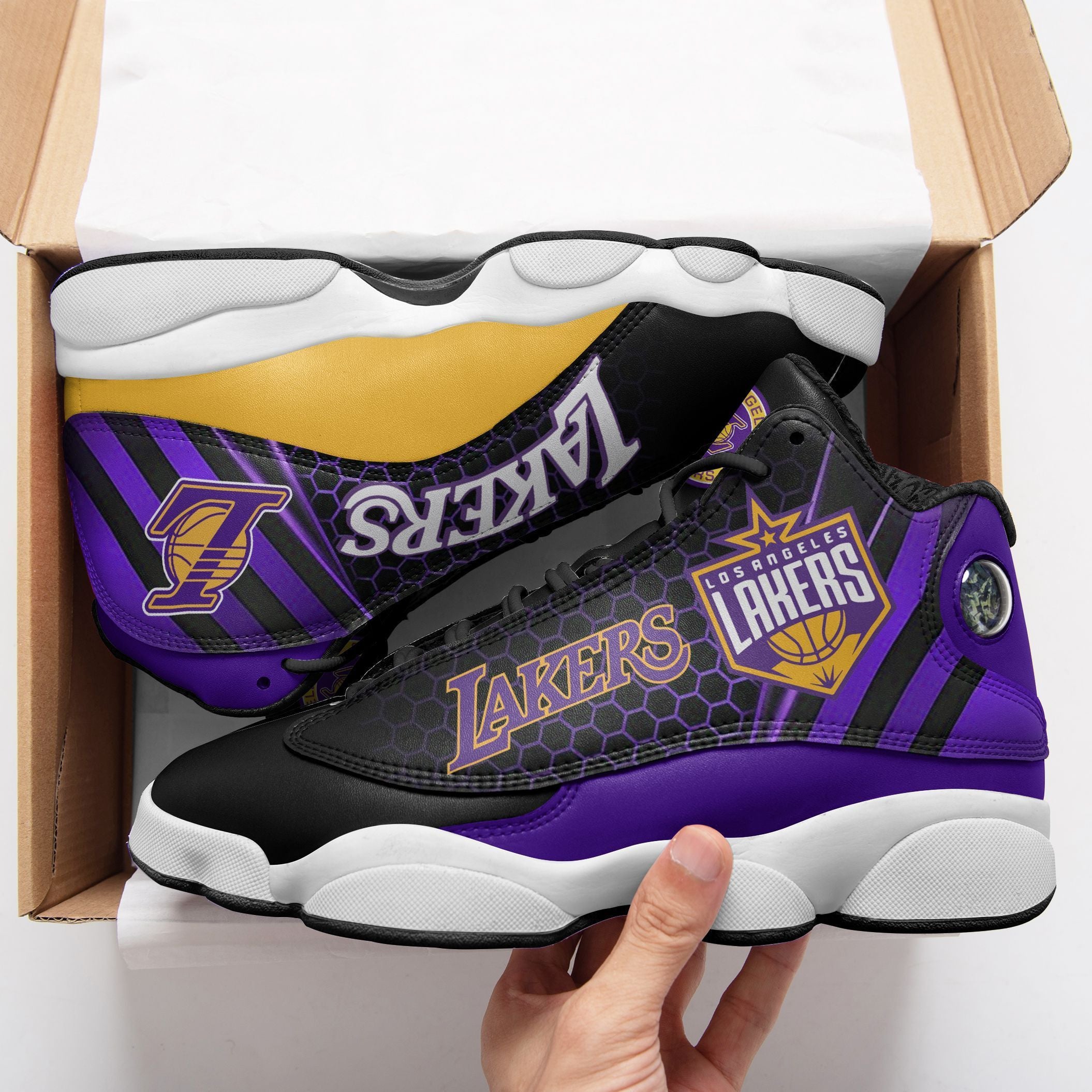 Los Angeles Lakers NFL JD13 Sneakers Shoes for Men & Women | Custom Fan Gift