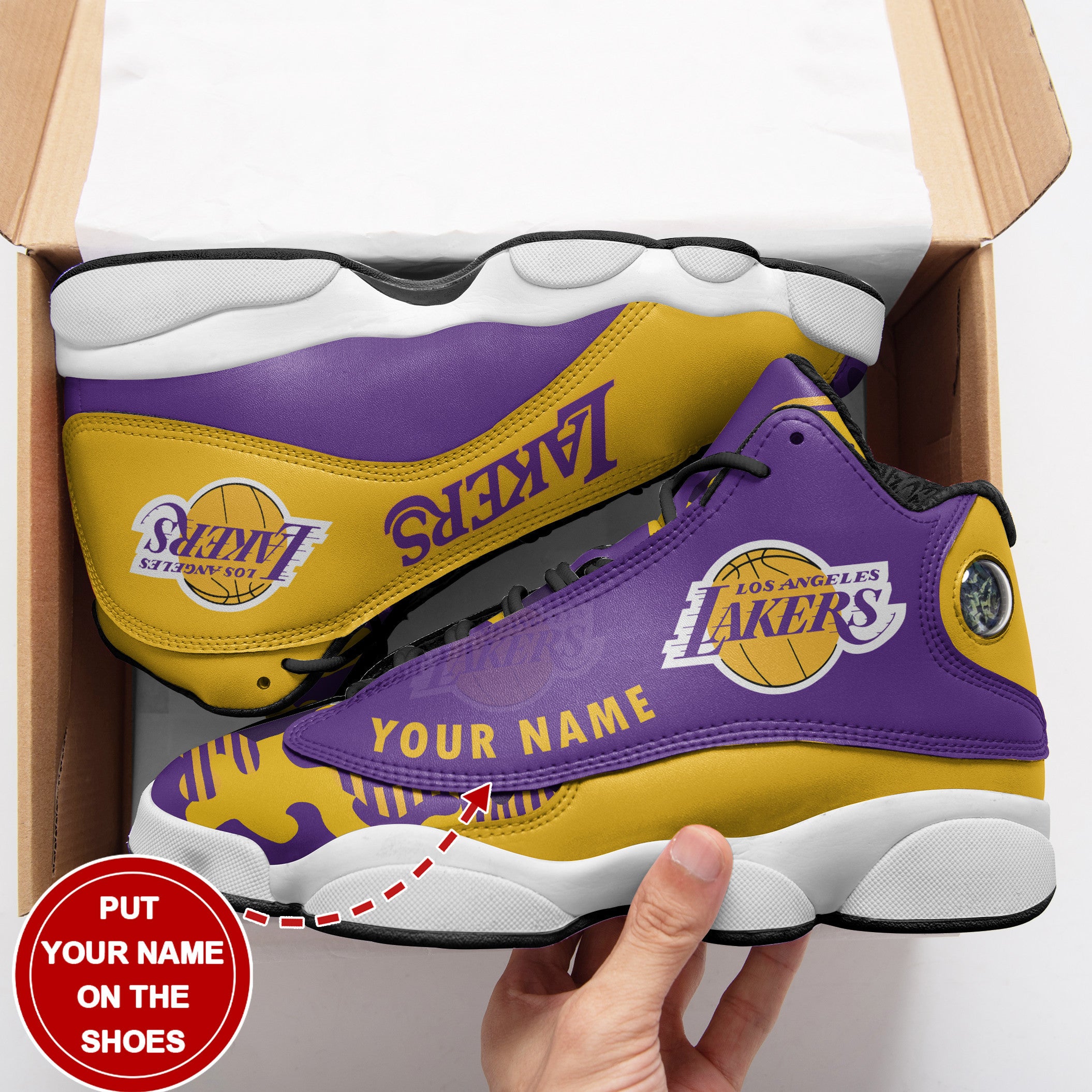 Los Angeles Lakers NFL JD13 Sneakers Shoes for Men & Women | Custom Fan Gift