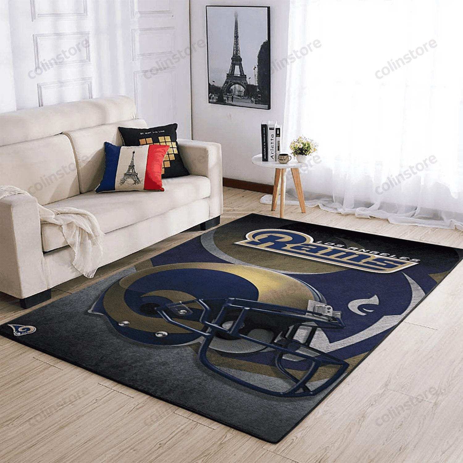 Los Angeles Rams 3D Rectangle Area Rug – Full Print Carpet For Living Room & Bedroom Home Decor