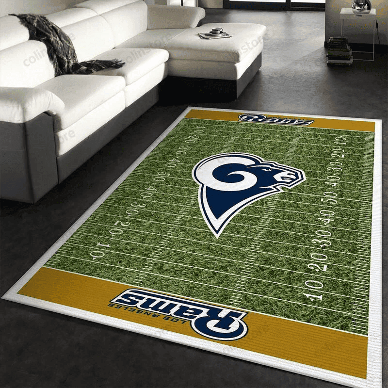 Los Angeles Rams American 54 3D Rectangle Area Rug – Full Print Carpet For Living Room & Bedroom Home Decor