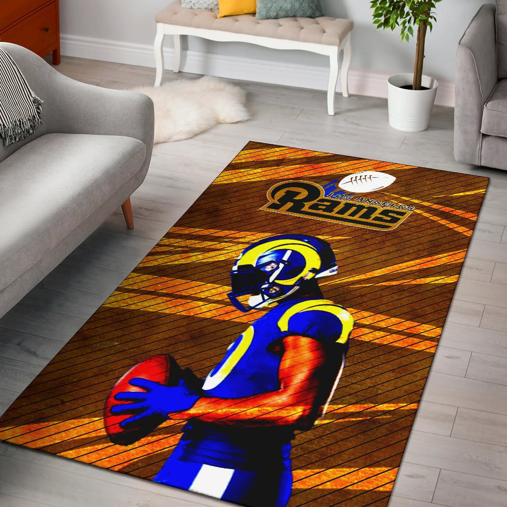 Los Angeles Rams American Football Team Jalen Ramsey 20 Rectangle Area Rug – Full Print Carpet For Living Room & Bedroom Home Decor