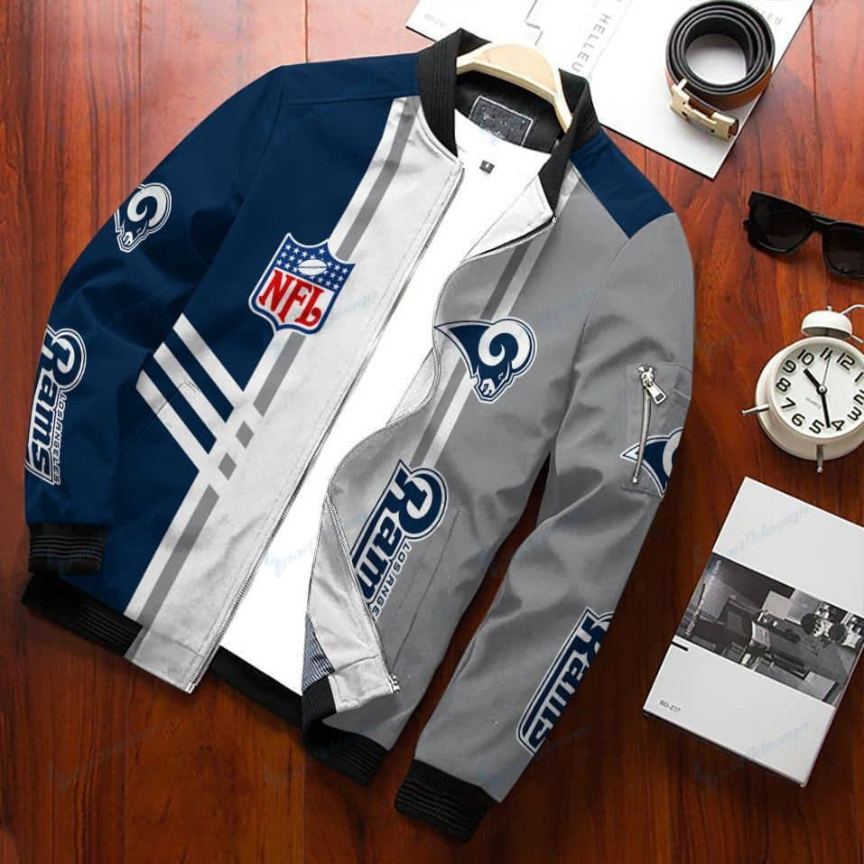 Los Angeles Rams Bomber Jacket | NFL Team Jacket for Men & Women | Football Fan Gift