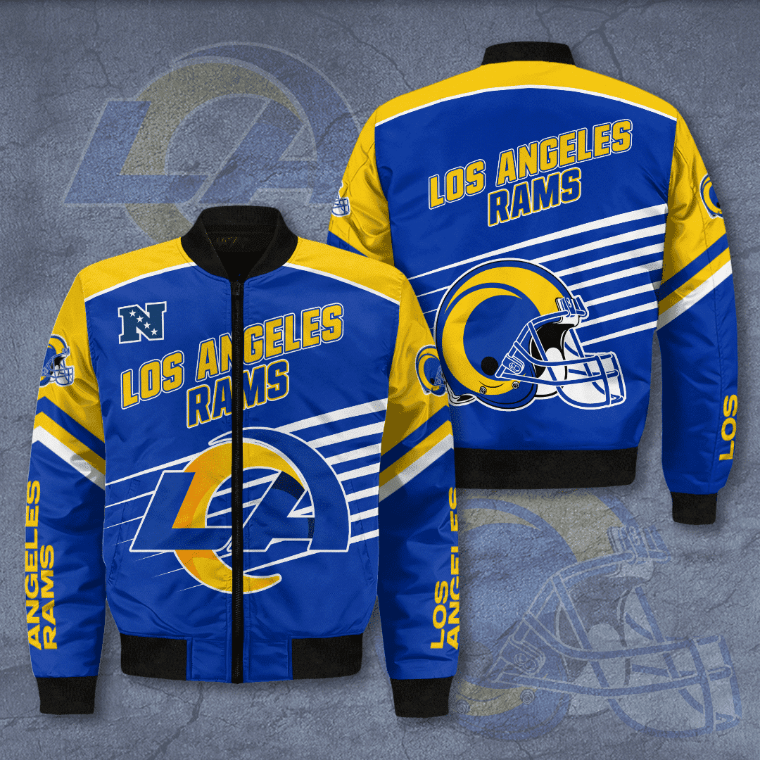Los Angeles Rams Bomber Jacket | NFL Team Jacket for Men & Women | Football Fan Gift