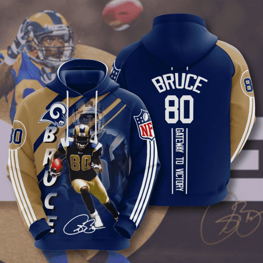 Los Angeles Rams Isaac Bruce 3D All Over Print Hoodie & Zip Hoodie