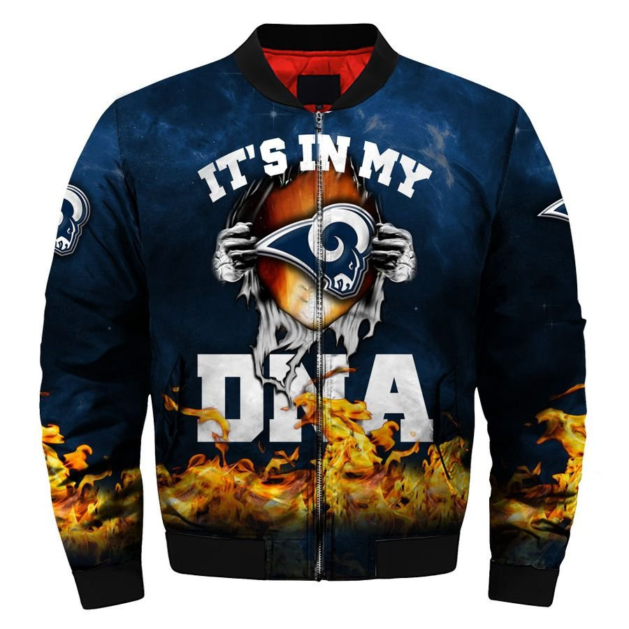 Los Angeles Rams Its In My Dna Bomber Jacket | NFL Team Jacket for Men & Women | Football Fan Gift
