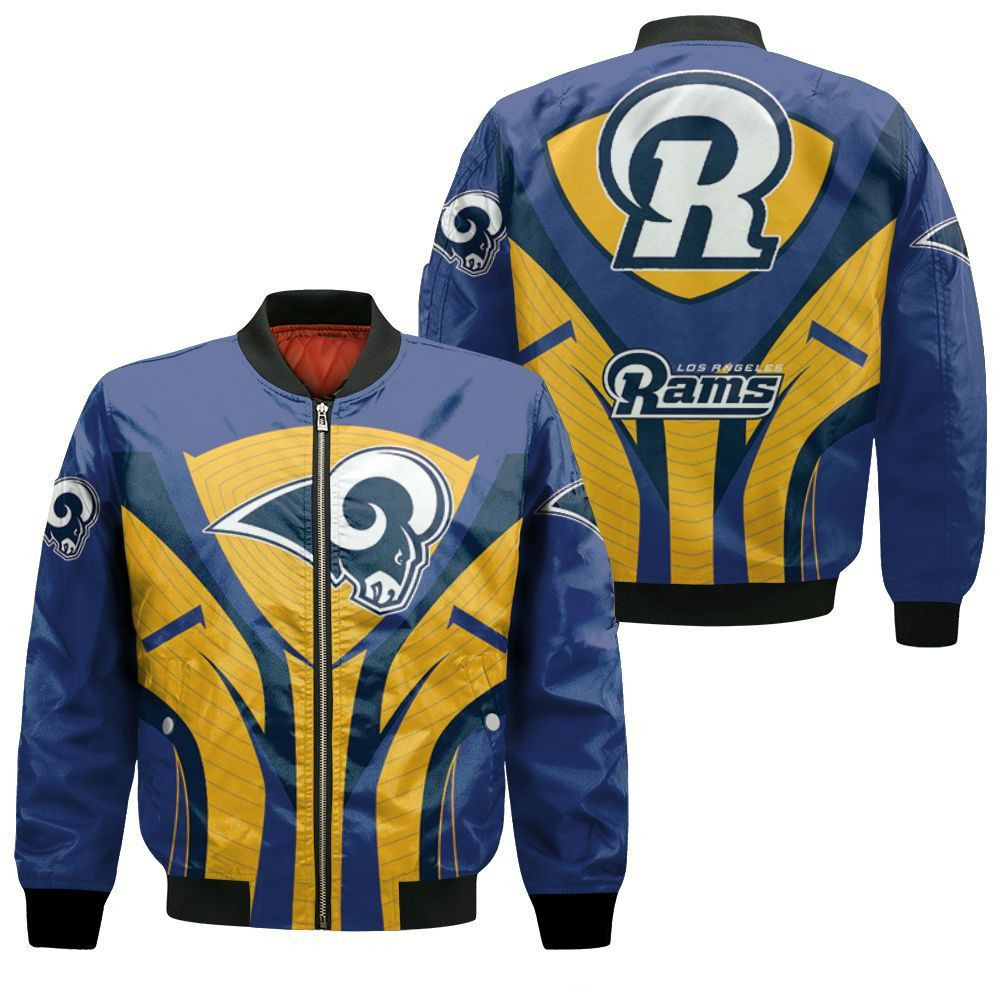 Los Angeles Rams Logo Version Bomber Jacket | NFL Team Jacket for Men & Women | Football Fan Gift