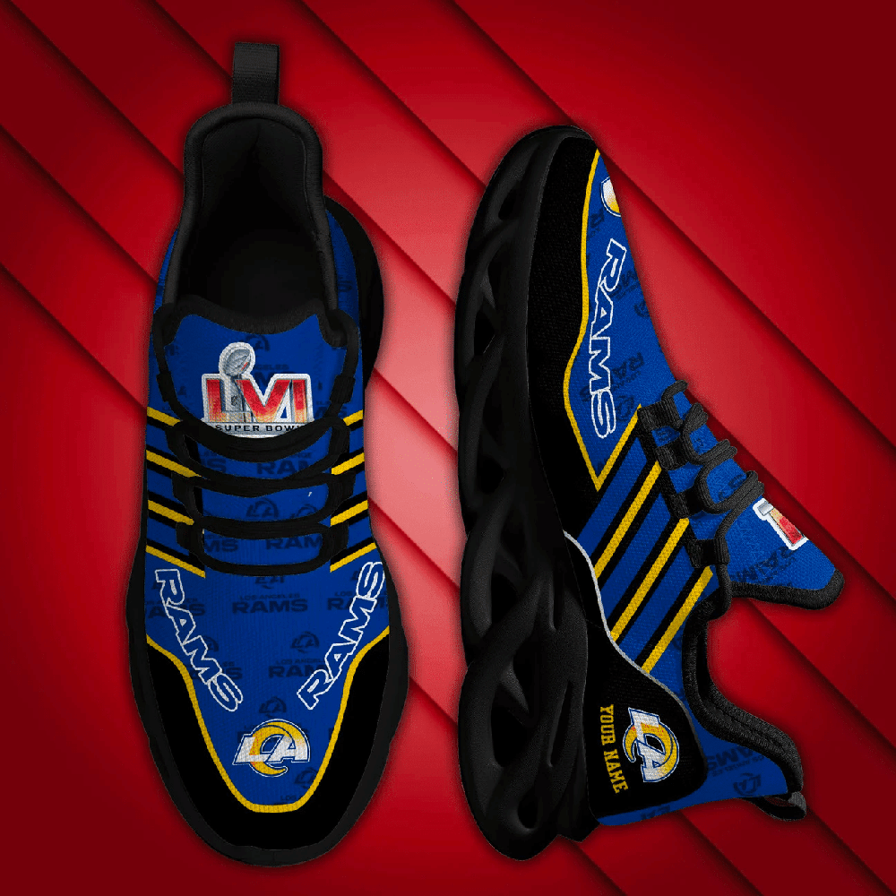 Los Angeles Rams Max Soul ShoesSneakers for Men And Women – NFL Football Fan Shoes, Team Sneakers