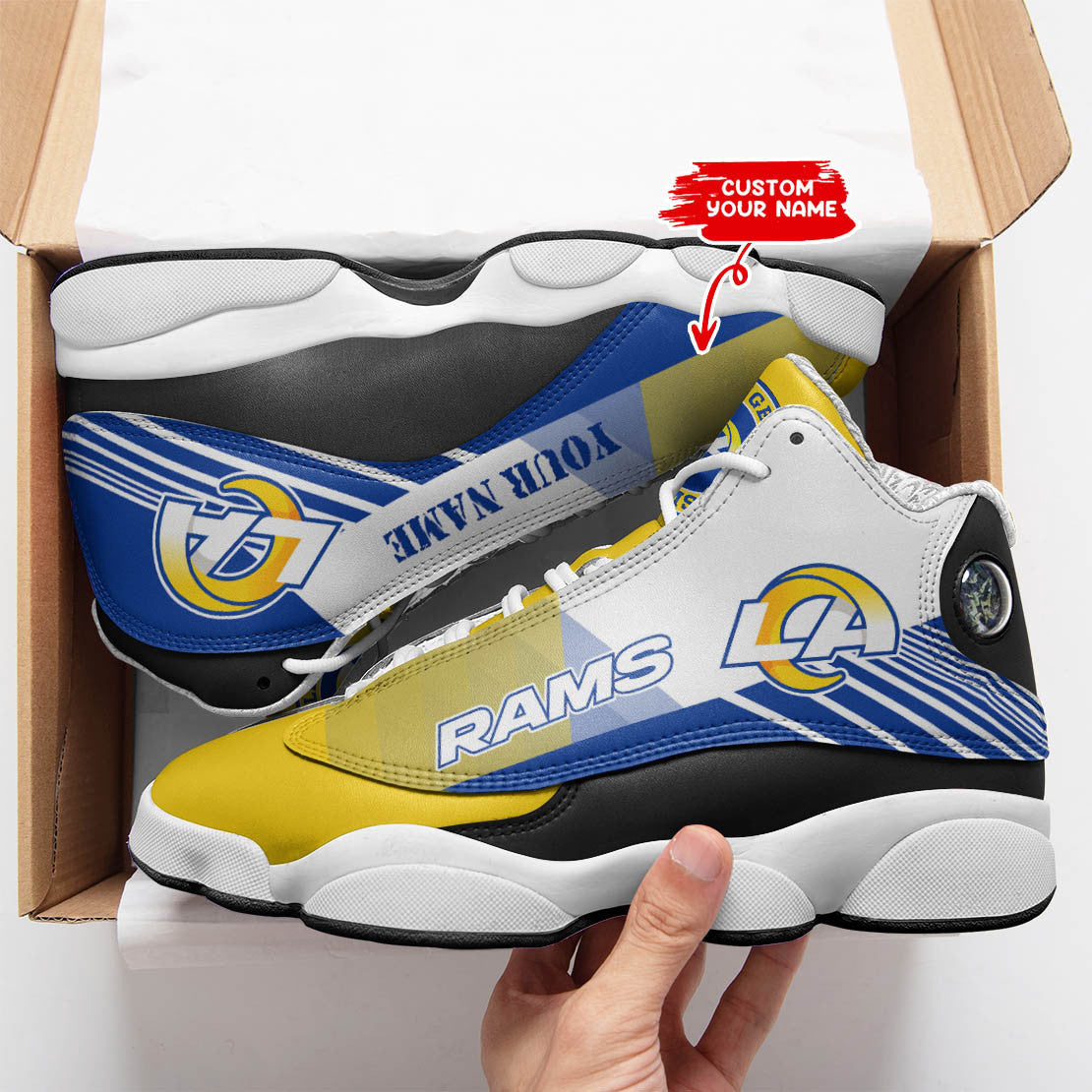 Los Angeles Rams NFL JD13 Sneakers Shoes for Men & Women | Custom Fan Gift