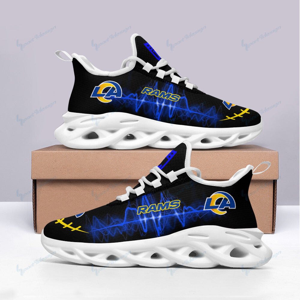 Los Angeles Rams NFL Max Soul Shoes Sneakers for Men And Women – NFL Football Fan Shoes, Team Sneakers
