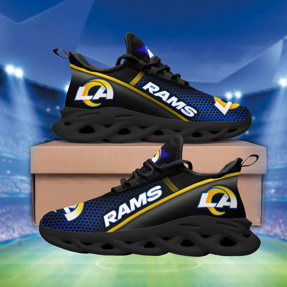 Los Angeles Rams NFL Max Soul Shoes Sneakers for Men And Women – NFL Football Fan Shoes, Team Sneakers