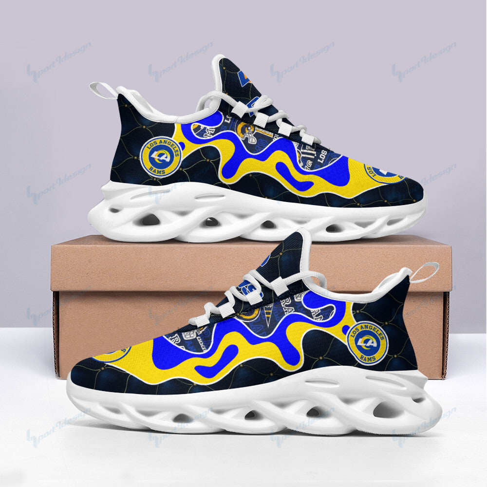 Los Angeles Rams NFL Max Soul Shoes Sneakers for Men And Women – NFL Football Fan Shoes, Team Sneakers