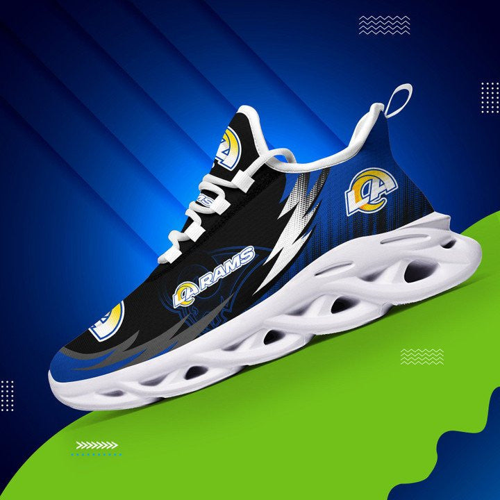 Los Angeles Rams NFL Max Soul Shoes Sneakers for Men And Women – NFL Football Fan Shoes, Team Sneakers