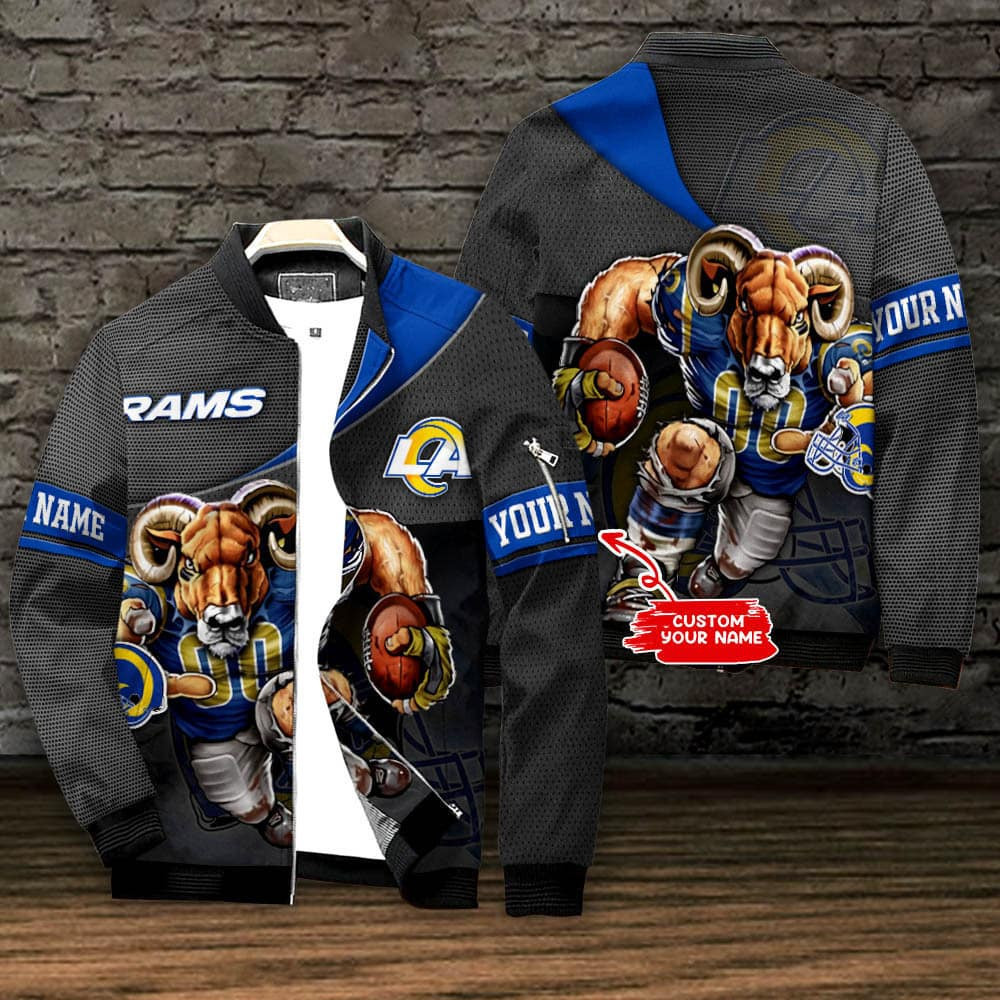 Los Angeles Rams Personalized Bomber Jacket | NFL Team Jacket for Men & Women | Football Fan Gift
