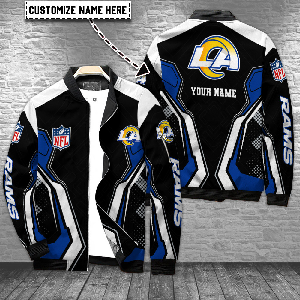 Los Angeles Rams Personalized Bomber Jacket | NFL Team Jacket for Men & Women | Football Fan Gift