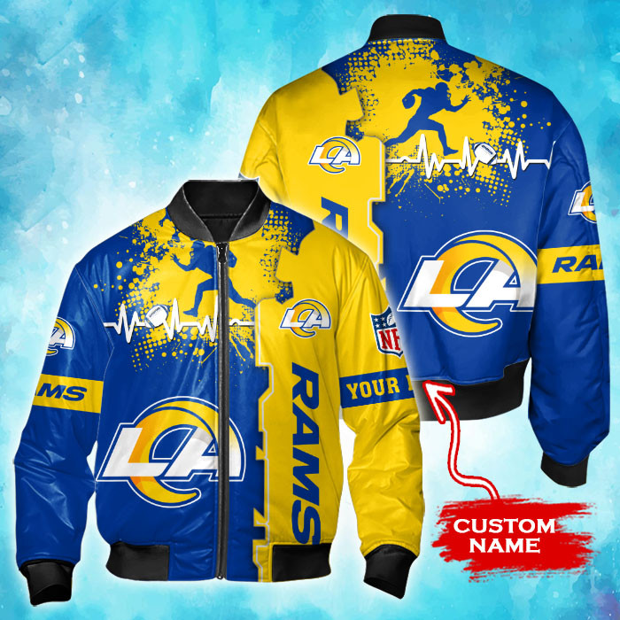 Los Angeles Rams Personalized Thick Bomber Jacket | NFL Team Jacket for Men & Women | Football Fan Gift