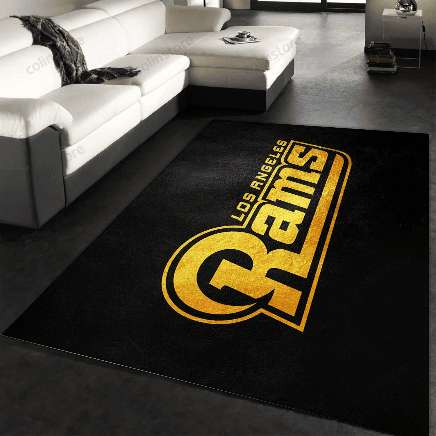 Los Angeles Rams Rectangle Area Rug – Full Print Carpet For Living Room & Bedroom Home Decor