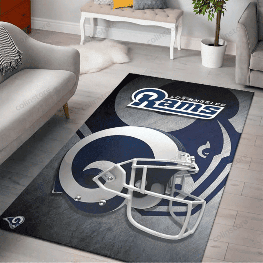 Los Angeles Rams Rectangle Area Rug – Full Print Carpet For Living Room & Bedroom Home Decor