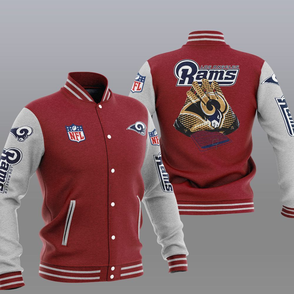 Los Angeles Rams Standard Red Varsity Baseball Jacket for Men & Women | NFL Team Fan Gift