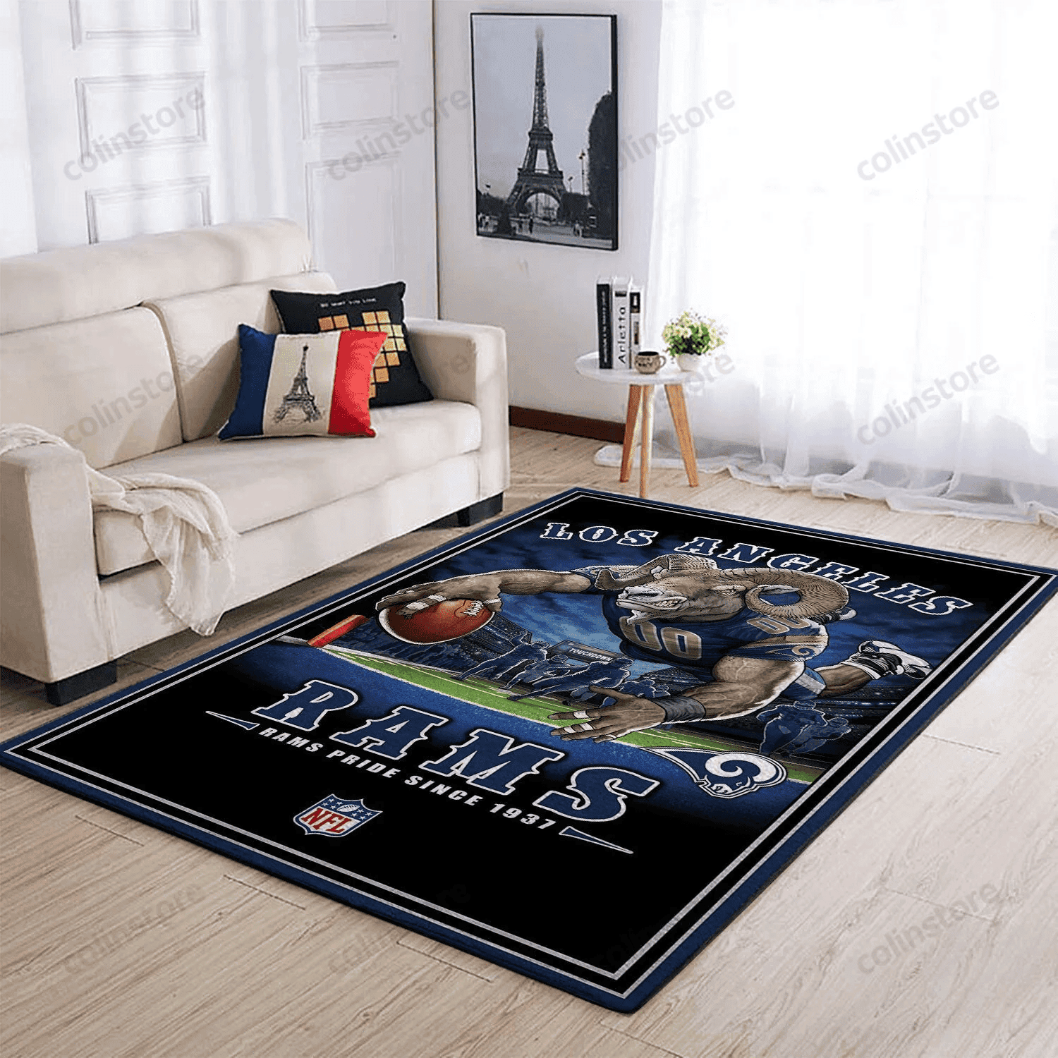 Los Angeles Rams Team Pride Nice Gift Rectangle Area Rug – Full Print Carpet For Living Room & Bedroom Home Decor