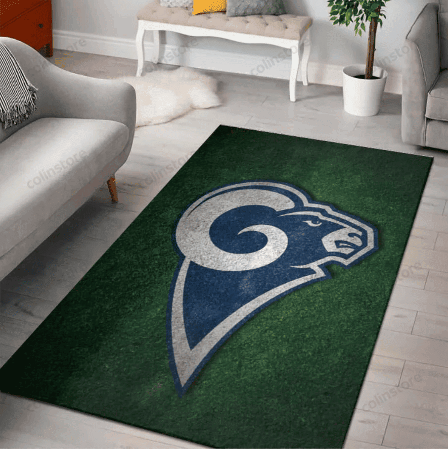 Los Angeles Rams Team Rectangle Area Rug – Full Print Carpet For Living Room & Bedroom Home Decor