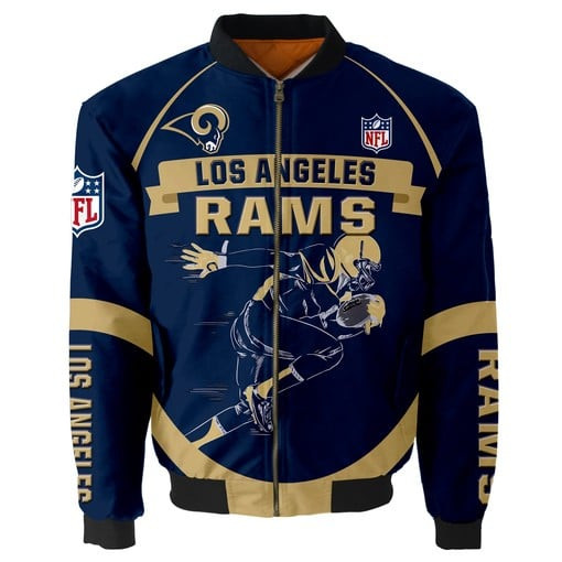 Los Angeles Rams Thick Bomber Jacket | NFL Team Jacket for Men & Women | Football Fan Gift