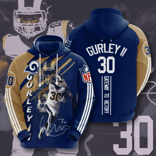 Los Angeles Rams Todd Gurley II 3D All Over Print Hoodie & Zip Hoodie