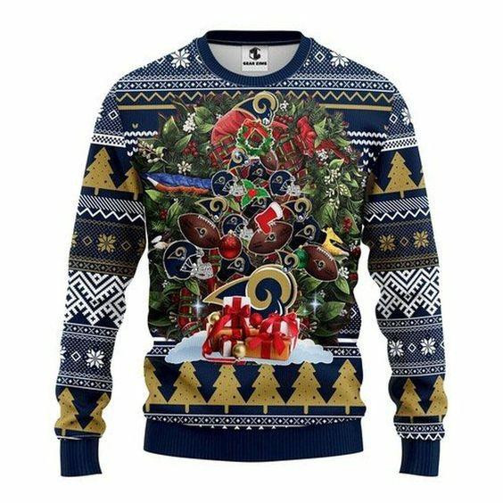 Los Angeles Rams Tree Ugly Christmas Sweater, Perfect Holiday Gift