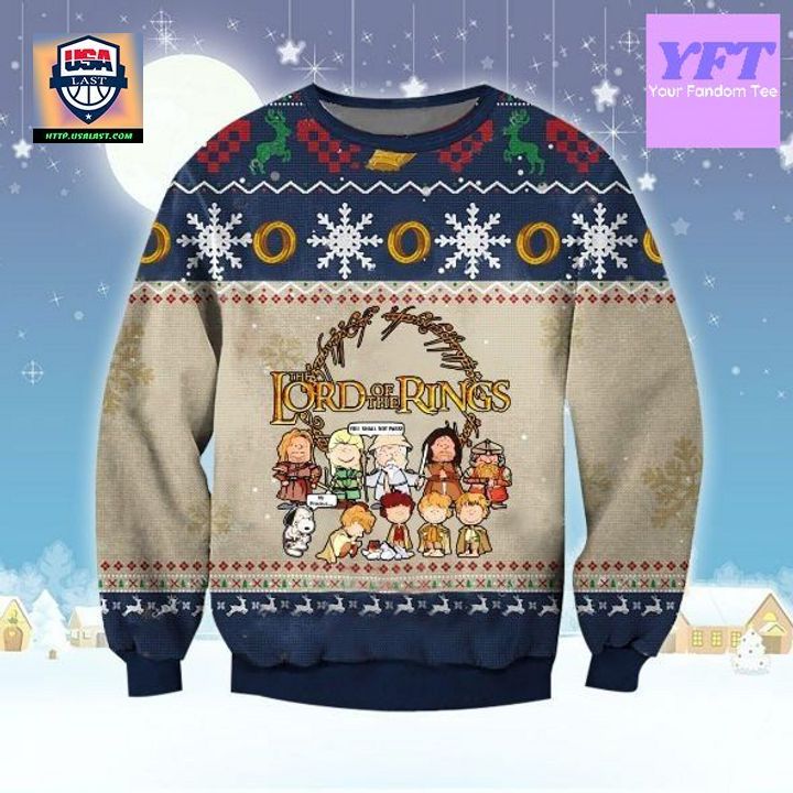 Lotr Peanuts Movie Xmas 3d Ugly Christmas Sweater