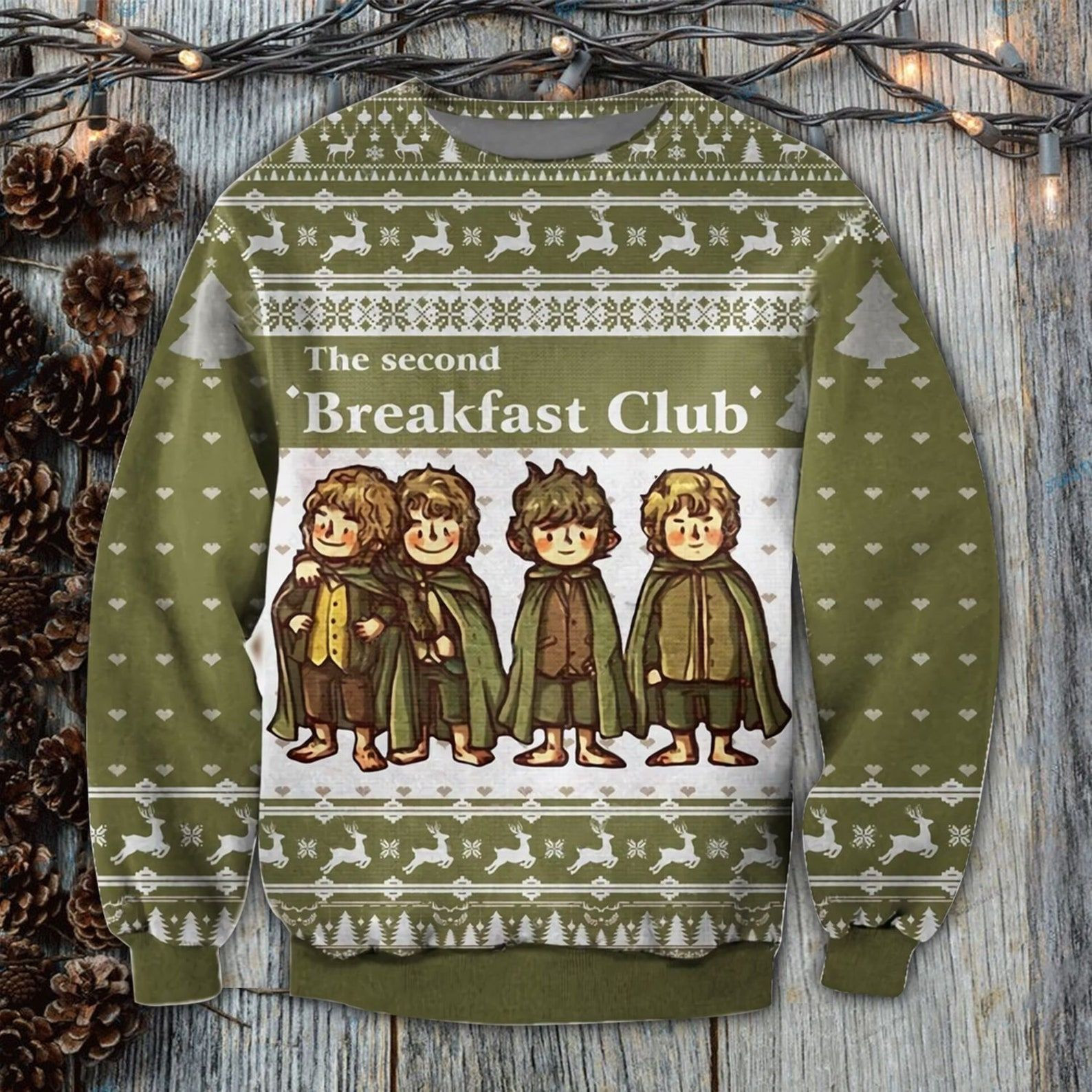 Lotr Second Breakfast Club Ugly Christmas Sweater,