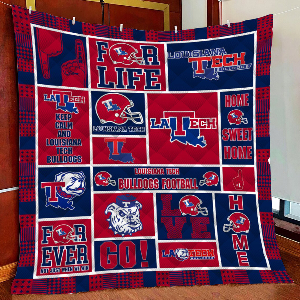 Louisiana Tech Bulldogs Fleece Blanket Quilt Blanket