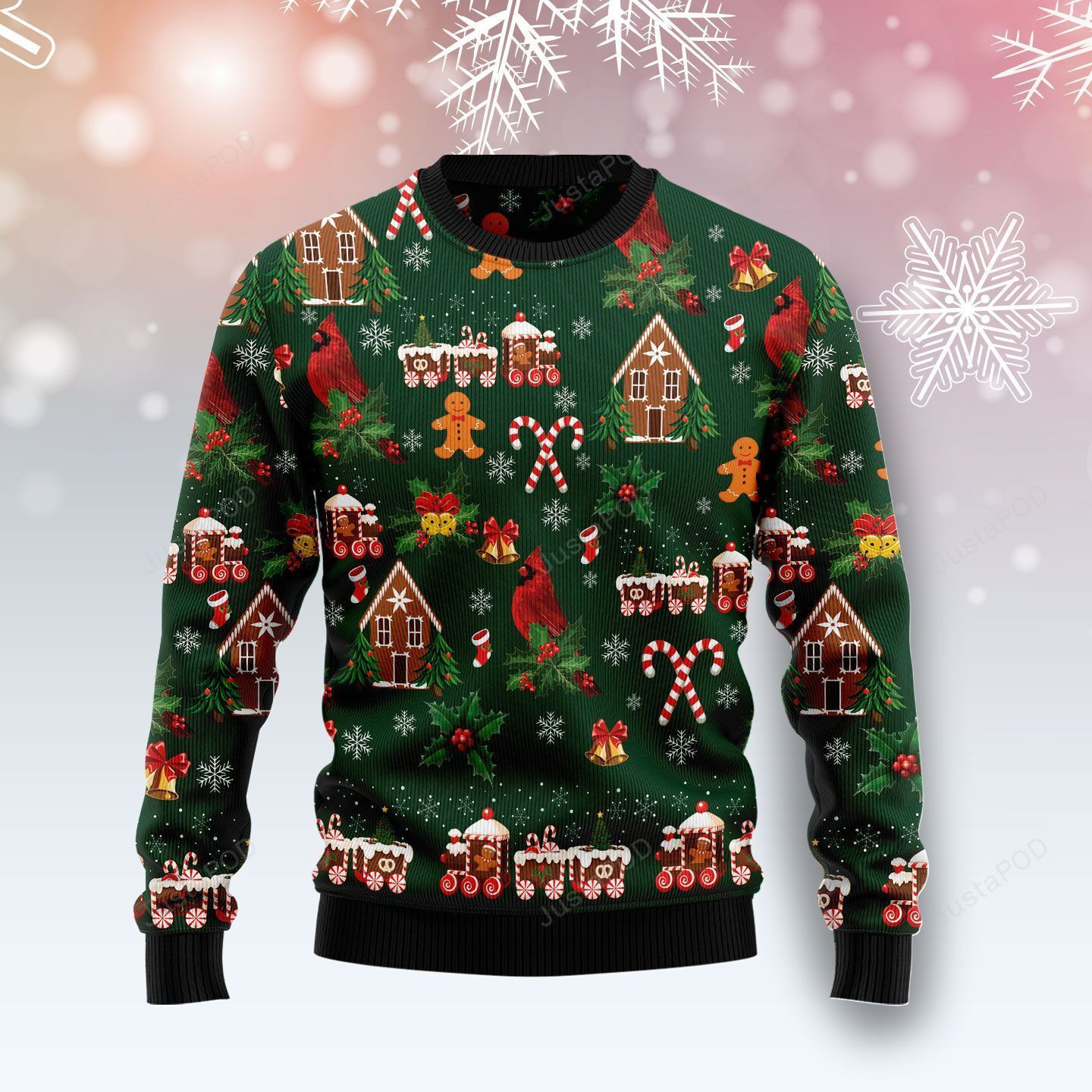 Love Cardinal Ugly Christmas Sweater, Perfect Holiday Gift