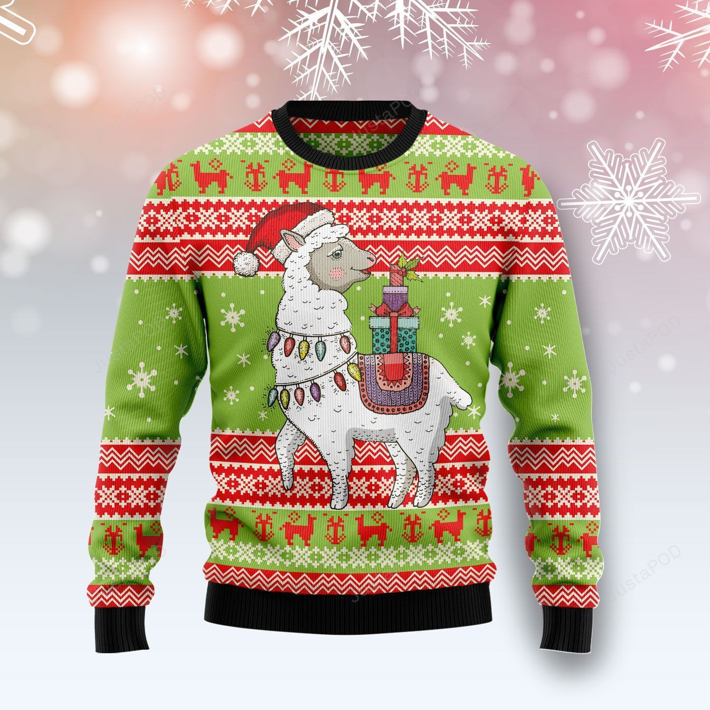 Love Llama Ugly Christmas Sweater, Perfect Holiday Gift